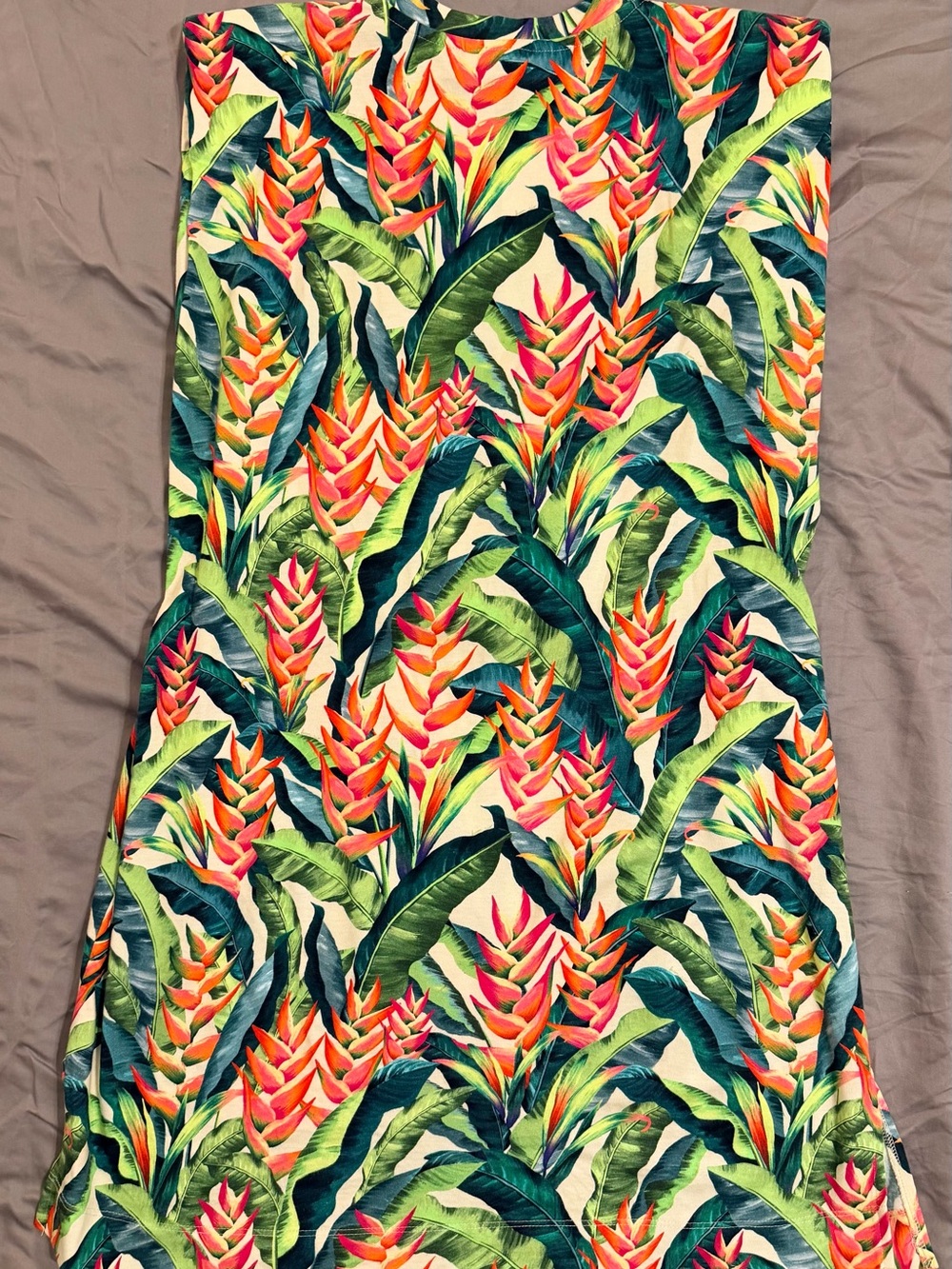 Farm Rio Tropical Print Organic Cotton Mini Dress - Picture 3 of 3